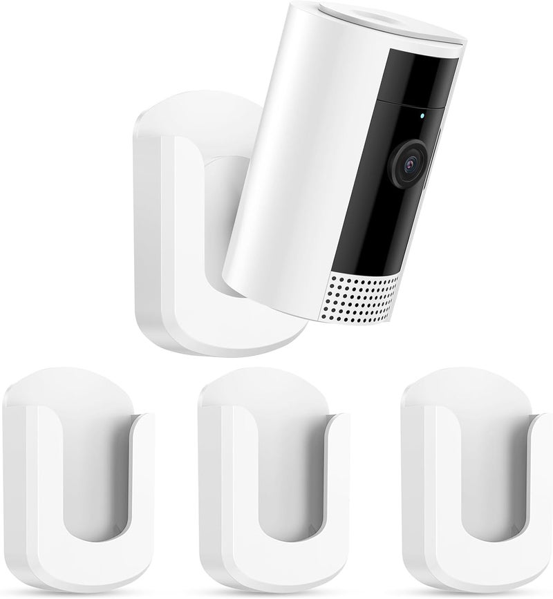 KTCEFE No Drill Ring Indoor Cam Adhesive Wall Mount Bracket - No Screws Needed, Easy Install - Compatible with Ring Cameras(1st Gen and 2nd Gen) for Home Surveillance (3 Pack) - Image 1